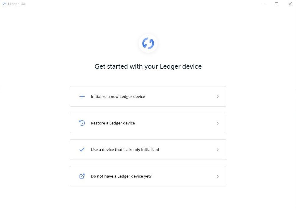 Ledger Live options